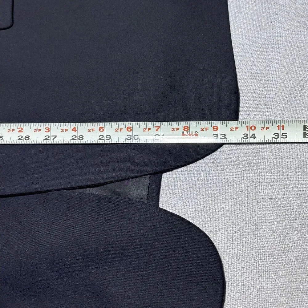 Joseph Abboud Loro Piano Wool‎ Dark Navy Two Button Blazer Jacket Men's Size 48R - Picture 14 of 16